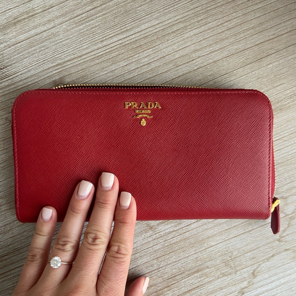 Red Prada Wallet. Like new condition